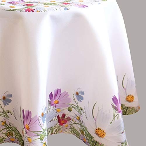 KAMACA Serie FRÜHLINGSZAUBER hochwertiges Druck-Motiv mit Blumen EIN Eyecatcher in Frühling Sommer (Tischdecke 150 cm rund) von KAMACA