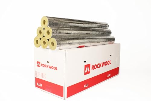 Rohrisolierung ¦ Rockwool ¦WLG 0,035 ¦ Steinwolle ¦ Dämmung ¦ alukaschiert ¦ Rohrschale ¦ erfüllt die GEG-Anforderungen (silber, 28x30 - 20m (1 Karton)) von KAMAN Smart Equipments