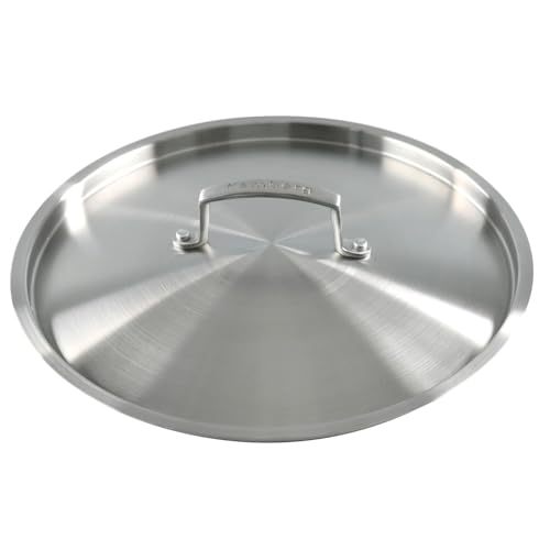 KAMBERG Deckel Ø 20 cm aus Edelstahl 18/10 gebürstet – ohne PFAS – für alle Herdarten einschließlich Induktion und Backofen – 0008283 von KAMBERG