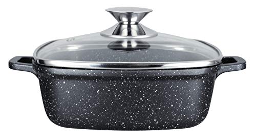 Kamberg – 0008103 – Quadratischer Kochtopf 32 נ32 cm – Aluminiumguss – Beschichtung in Steinoptik – Mit Glasdeckel – Für alle Herdarten, auch Induktion – PFOA‑frei Kamberg – 0008103 – Quadratischer Kochtopf 32 נ32 cm – Aluminiumguss – Beschichtung in Steinoptik – Mit Glasdeckel – Für alle Herdarten, auch Induktion – PFOA‑frei von KAMBERG