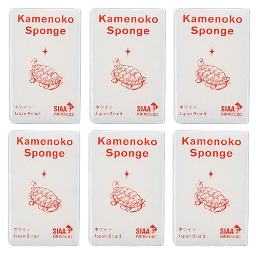 Kamenoko Schwamm - Weiß - 6er Set - Küchenschwämme zum Reinigen von Geschirr und Pfannen - Geruchsabweisend - Made in Japan Kamenoko Schwamm - Weiß - 6er Set - Küchenschwämme zum Reinigen von Geschirr und Pfannen - Geruchsabweisend - Made in Japan von KAMENOKO TAWASHI