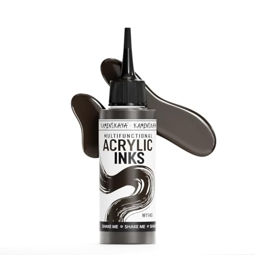 KAMENSKAYA-Acryltinten für Künstler - 'Dunkelbraun' Acryltinte, 3.38 Fl Oz (100 ml) von KAMENSKAYA