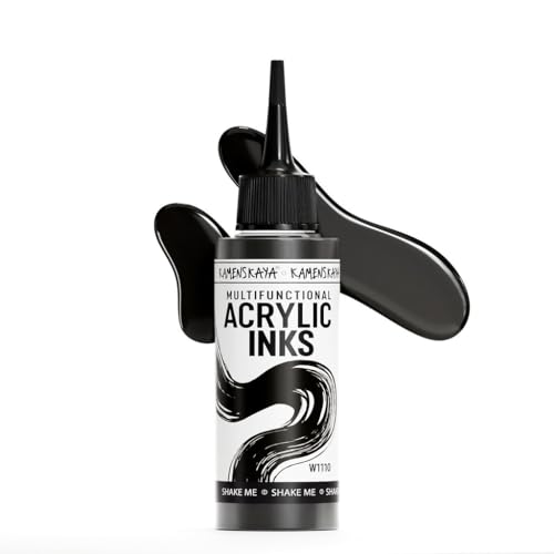 KAMENSKAYA-Acryltinten für Künstler - 'Schwarz' Acryltinte, 3.38 Fl Oz (100 ml) von KAMENSKAYA
