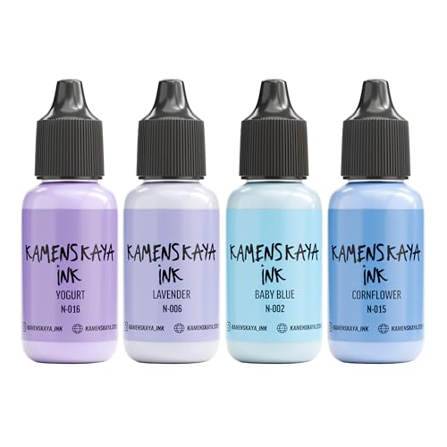 KAMENSKAYA Alcohol Ink Set #19: Farbkombination von Alkoholtinten, 4 Stück. Je 15 ml KAMENSKAYA Alcohol Ink Set #19: Farbkombination von Alkoholtinten, 4 Stück. Je 15 ml von KAMENSKAYA