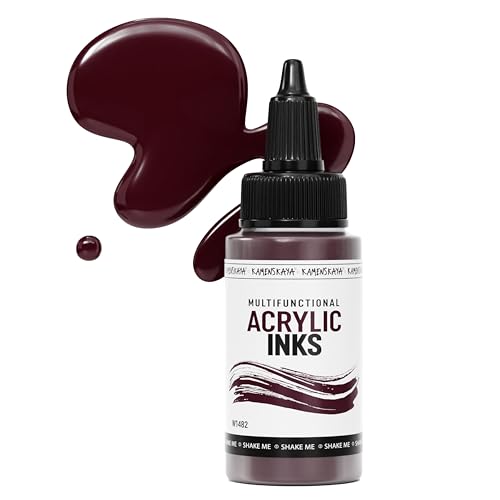 Kamenskaya-Acryltinten für Künstler - 'Marsala' Acryltinte, 1 Fl Oz (30 ml) von KAMENSKAYA