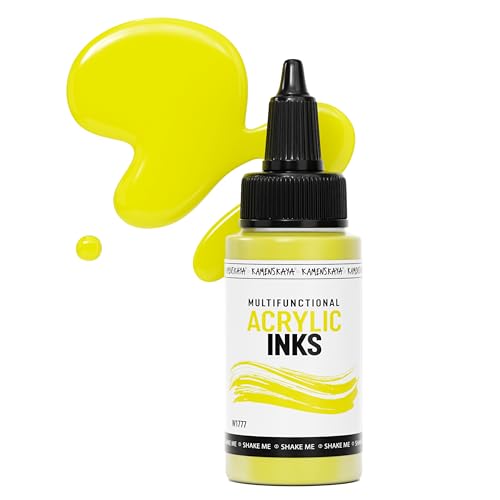 Kamenskaya-Acryltinten für Künstler - 'Zitrone' Acryltinte, 1 Fl Oz (30 ml) von KAMENSKAYA