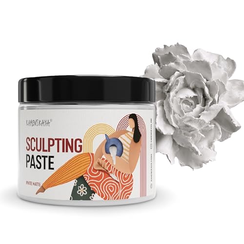 Kamenskaya Sculpting Paste/Modeling Paste, leichteres Analogon von selbsthärtendem Ton, 500 ml (Weiß matt) von KAMENSKAYA