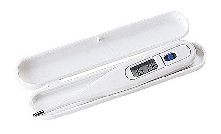 Digitales Fieberthermometer, Lieferung im Etui 13cm, 32-43 Grad Celsius von KAMER