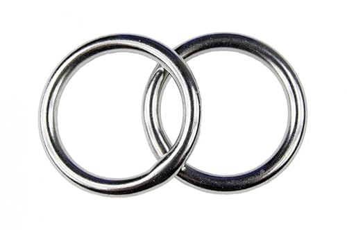 KAMERO Edelstahl V4A, Ring, rund, Rundring, rostfrei, 5x50mm, 10 Stück (10, 5x50mm) von KAMERO