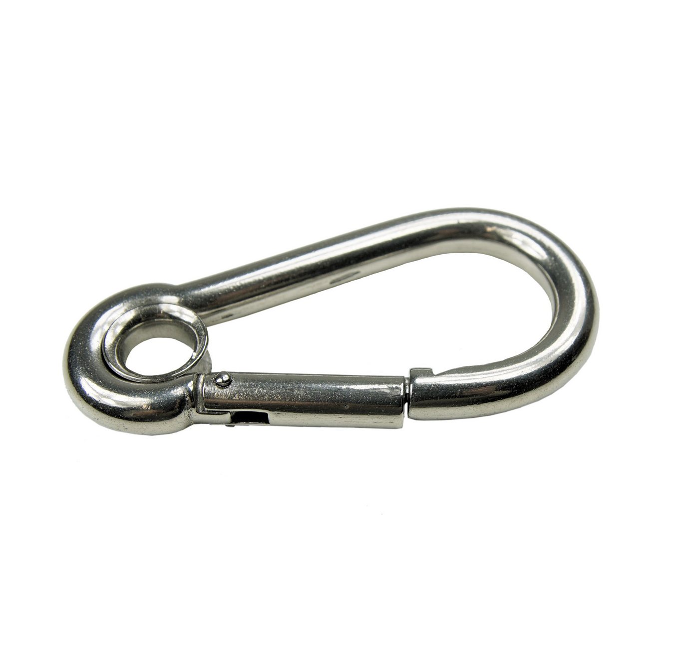 KAMERO Karabiner Edelstahl Karabinerhaken mit Kausche 40 bis 120 mm, (verschiedene Längen, 1 Stück), rostfrei, salzwasser- und säurebeständig von KAMERO