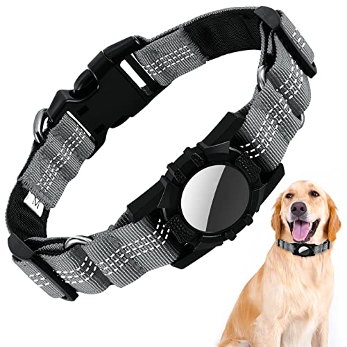 Hundehalsband, KAMEUN Reflektierendes Hunde Halsband Nylon Hundehalsbänder mit Weichem Neopren Atmungsaktiv Einstellbar für Kleine Mittlere Große Hunde von KAMEUN