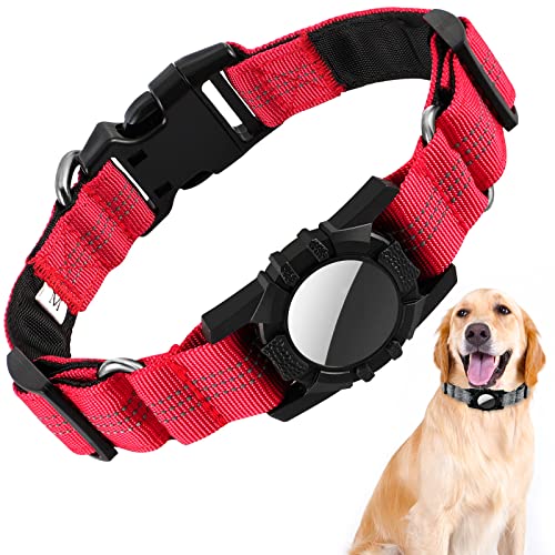 Hundehalsband, KAMEUN Reflektierendes Hunde Halsband Nylon Hundehalsbänder mit Weichem Neopren Atmungsaktiv Einstellbar für Kleine Mittlere Große Hunde von KAMEUN