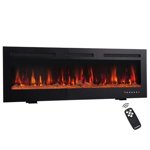 KAMINIO Elektrokamin Marlon - Elektrischer 3-in-1 Kamin mit Heizung, 3D-Flammeneffekt, 12 Flammenfarben, Fernbedienung (70 Zoll) von KAMINIO