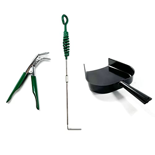 KAMaster Big Green Egg Ash Tool Set Zubehör, Aschepfanne + Aschebesen + Grillrostheber Big Green Egg Teile, Kamado Joe, Primo und andere Holzkohlegrill KAMaster Big Green Egg Ash Tool Set Zubehör, Aschepfanne + Aschebesen + Grillrostheber Big Green Egg Teile, Kamado Joe, Primo und andere Holzkohlegrill von KAMaster