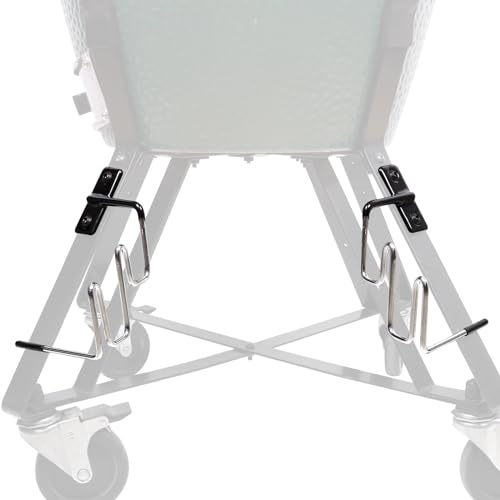 KAMaster Grillnest für großes grünes Eiernest, Allzweckregal mit 2 Schlitzpositionen, hält ConvEGGtors, Kochgitter und Backsteine, großes grünes Eierzubehör, Edelstahlregal für Rollwagen von KAMaster