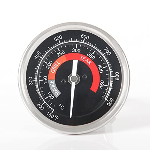 KAMaster Thermometer für Big Green Egg 65,6–482,2 °C, 8,3 cm, großes Gesicht, Edelstahl-Grilltemperatur, Kochthermometer für Big Green Egg Zubehör, wasserdicht und ohne Beschlag-Glaslinse von KAMaster