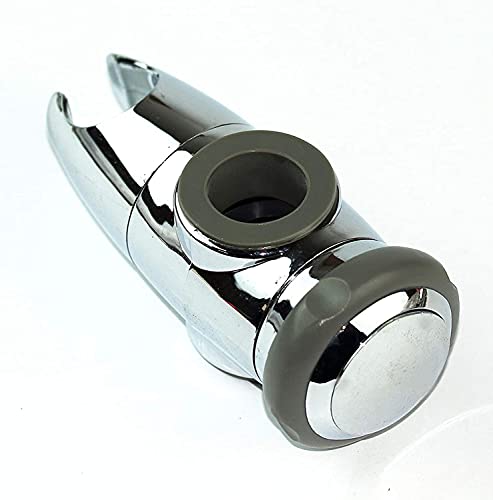 Halterung für Handbrause, passend für alle Steigrohr 96, 50, und 30cm. Aus Kunststoff verchromt. Gesamtlänge 12cm. Gewicht 86g. von KANANA