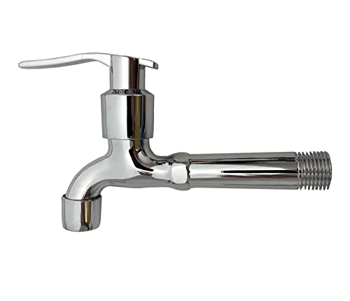 KANANA Wasserhahn für Ausgußbecken, Wandarmatur Gartenhahn Auslaufhahn Auslaufventil, Ventil 1/2'' (HV854) Hahn 14cm Lang mit Sieb. von KANANA