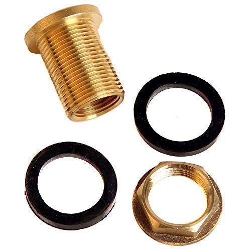 Regentonnenverschraubung Faßverschraubung, 1/2 IG Aufnahme für Zapfhahn 3/4 AG (Faß01) von KANANA