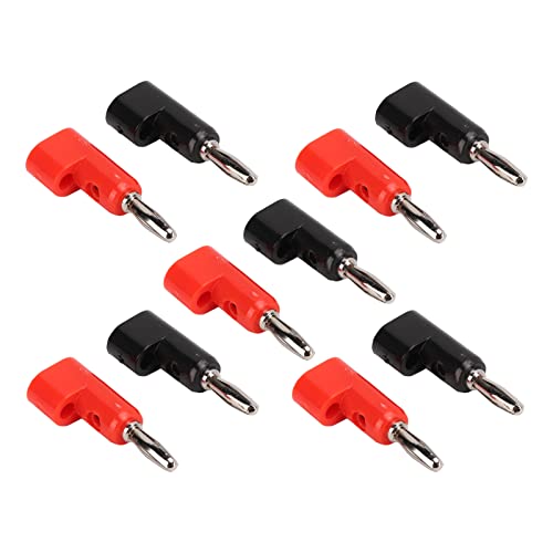 Bananenstecker, offener Schraubtyp, stapelbarer lötfreier Adapter für Elektronik-Industriegeräte, 10 Stück von KANASI