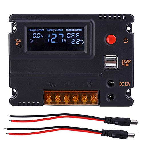 KANASI 20A LCD -Display Solarladegerät für die Lithium -Batterie -Stromerzeugung, ideal für den Außenbereich von KANASI