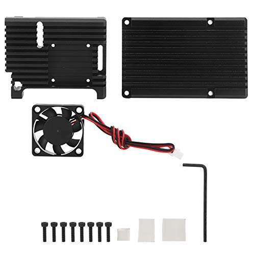 KANASI Aluminiumlegierung Kühlschale Heizkörpergehäuse Schwarz mit Lüfter für 4 Modell B KANASI Aluminiumlegierung Kühlschale Heizkörpergehäuse Schwarz mit Lüfter für 4 Modell B von KANASI
