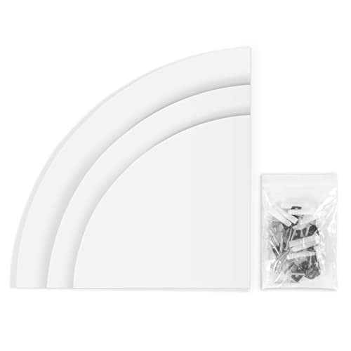 KANASI Schwimmende Eckschütze Wandmontaged Lager Rack 3 Stcs weiße Büroation Hausmöbel von KANASI
