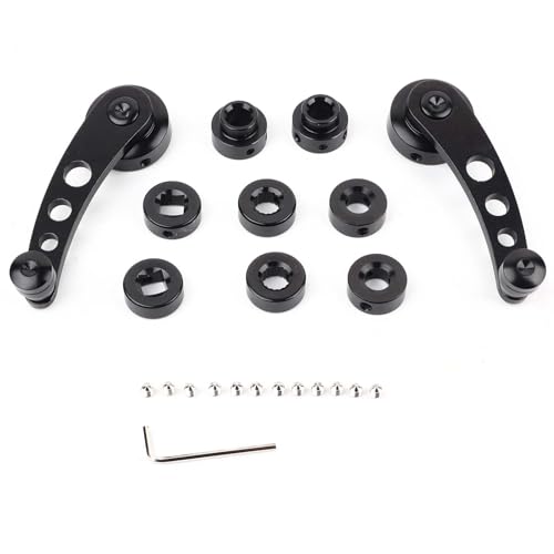 Legierung Fenstergriff Riser Wickler Kurbel Safe Langlebiger Easy Operation für Klassenwagen (Black) von KANASI