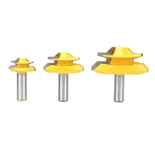 Lock -Gehrungs -Klebergelenk -Router Bit 45 Grad 3pcs Holzarbeiten Tenon Cutter Cutter Lock -Gehrungs -Klebergelenk -Router Bit 45 Grad 3pcs Holzarbeiten Tenon Cutter Cutter von KANASI