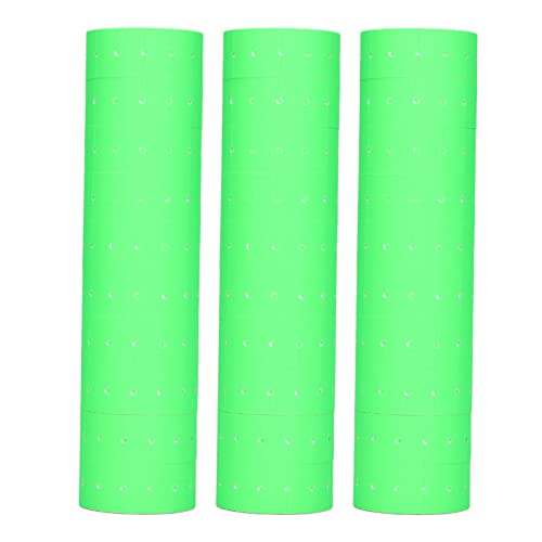 Pricing Label Paper 3 Tubes 15000pcs Price Gun Tag 21x12mm for M5500 MX5500 (Fluorescent Green) von KANASI