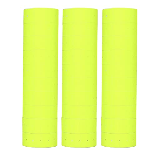 Pricing Label Paper 3 Tubes 15000pcs Price Gun Tag 21x12mm for M5500 MX5500 (Fluorescent Yellow) von KANASI