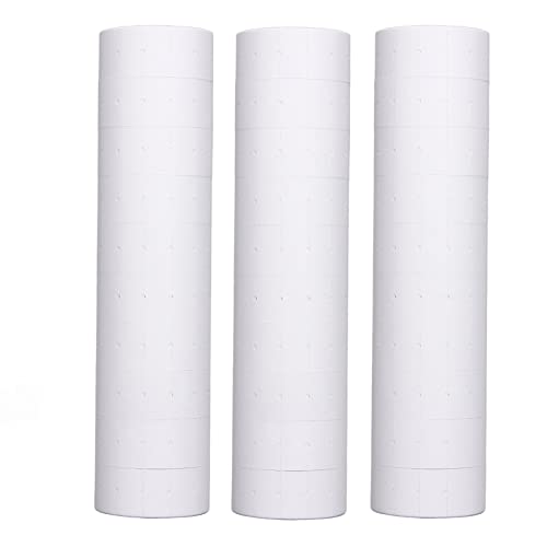 Pricing Label Paper 3 Tubes 15000pcs Price Gun Tag 21x12mm for M5500 MX5500 (White) von KANASI