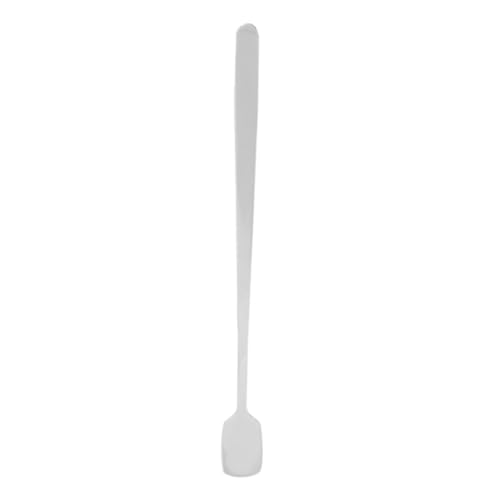 STAINLESS STEEL LONG HANDLE BAR MIXING SPOON STURDY TEARDROP SHAPE FOR COFFEE TEA WAX CANDLE (Square head 17CM spoon) von KANASI
