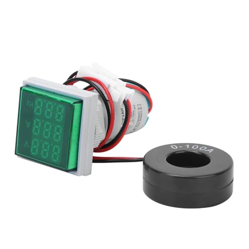 Spannungsstromfrequenz Multifunktionsmesser AC-Tester großer Quadrat-LED-Anzeige einphasige Einkundige kleine Größe fünf Farben (Green) von KANASI