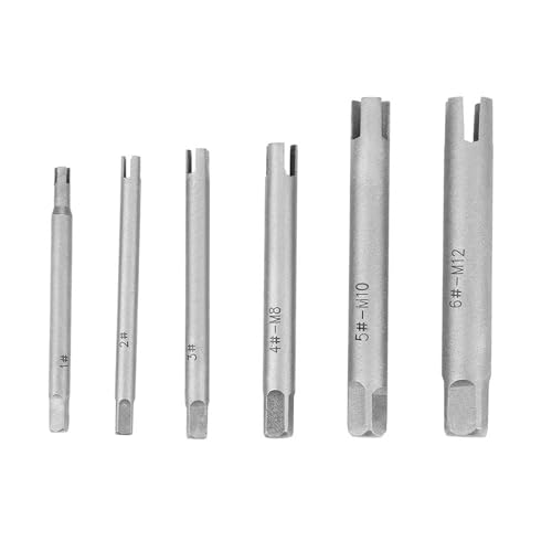 Stahl gebrochene Kopfhähne Entfernerschraubenextraktor Set für die industrielle Arbeit zu Hause Reparaturen (6pcs) von KANASI