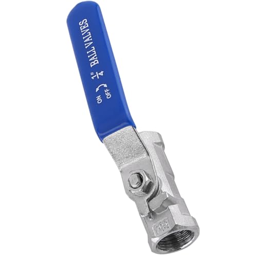 Stainless Steel SS304 Quarter-Turn Ball Valve Durable for Industrial Use 1pc (1/4" (2 points)) von KANASI