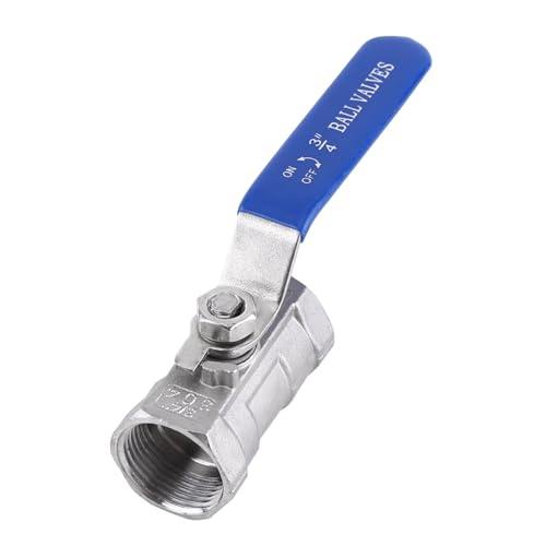 Stainless Steel SS304 Quarter-Turn Ball Valve Durable for Industrial Use 1pc (3/4" (6 points)) von KANASI