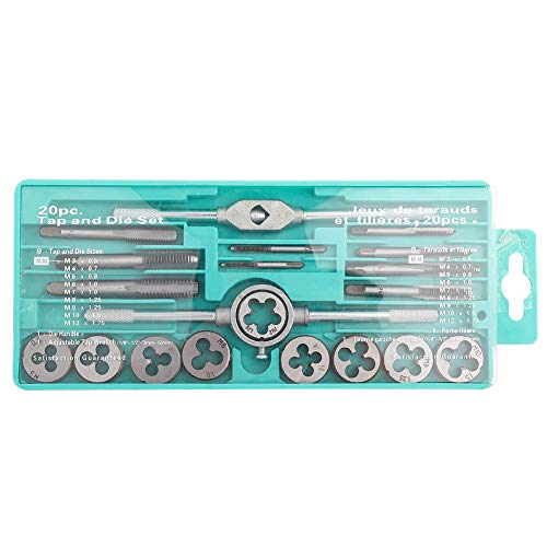 Taps and Dies Set Thread Tap Wrench Die Wrench Hand for Vehicles Machinery M3~M12 20pcs Taps and Dies Set Thread Tap Wrench Die Wrench Hand for Vehicles Machinery M3~M12 20pcs von KANASI