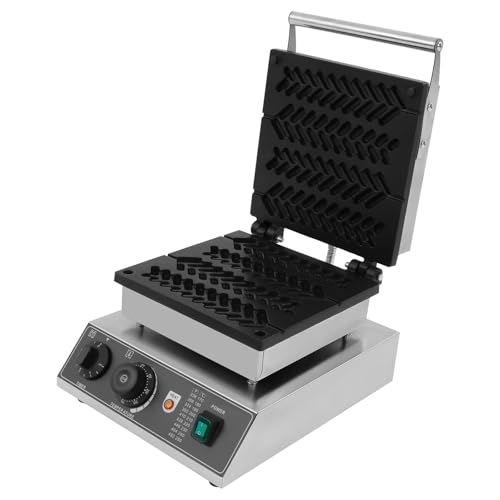 KANBCNG 220V Weizenform-Waffelmaschine Elektrischer Waffelautomat Intelligente Steuerung 50-300℃ 0-5min Antihaft-Beschichtung Weizenstängel-Form Waffeleisen Klein Waffle Maker von KANBCNG