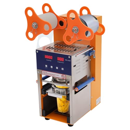 KANBCNG Automatische Becherversiegelungsmaschine mit Display 220 vBecherversiegelungsmaschine Geeigneter Durchmesser der Becheröffnung 95 mm Becherhöhe Maximal 15 cm 400–600 Becher/Stunde von KANBCNG