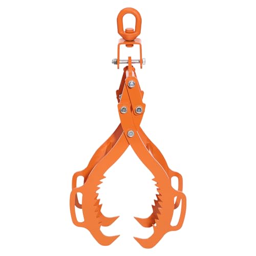 KANBCNG Baumstammhebezange 4 Klauen Holzzange Belastbar 1202kg Maximale Öffnungsgröße 71cm Forstzange Stahl Holzzange Versetzzange Baumstamm Hebezange LKWs Ziehen Hakenzange von KANBCNG