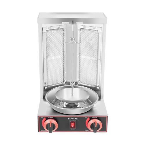 KANBCNG Electric Edelstahl 360° Döner Kebab Maschine 3000 W Vertikal Gas Dönergrill Kapazität 12 kg Abnehmbare Hauptstiel Keramik-Heizplatten Outdoor Tischgrill Camping 2 Brenner BBQ Grillofen KANBCNG Electric Edelstahl 360° Döner Kebab Maschine 3000 W Vertikal Gas Dönergrill Kapazität 12 kg Abnehmbare Hauptstiel Keramik-Heizplatten Outdoor Tischgrill Camping 2 Brenner BBQ Grillofen von KANBCNG