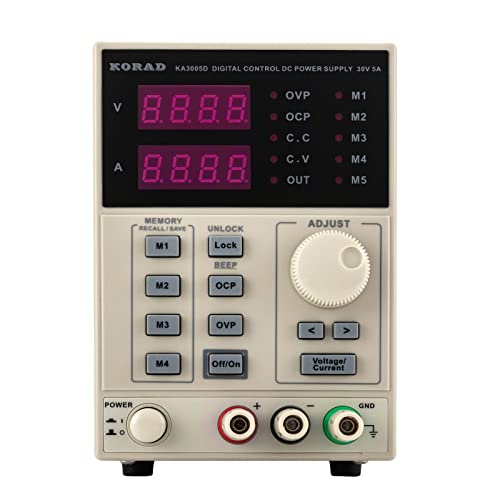 KANBCNG Labornetzteil Labornetzgerät 0-30V 0-5A Programmierbar Konstantstrom/Konstantspannung Genauigkeit 0.01V 0.001A Spannungsregler Spannungswandler Regelbar Netzgerät mit LED-Anzeigeleuchte KANBCNG Labornetzteil Labornetzgerät 0-30V 0-5A Programmierbar Konstantstrom/Konstantspannung Genauigkeit 0.01V 0.001A Spannungsregler Spannungswandler Regelbar Netzgerät mit LED-Anzeigeleuchte von KANBCNG