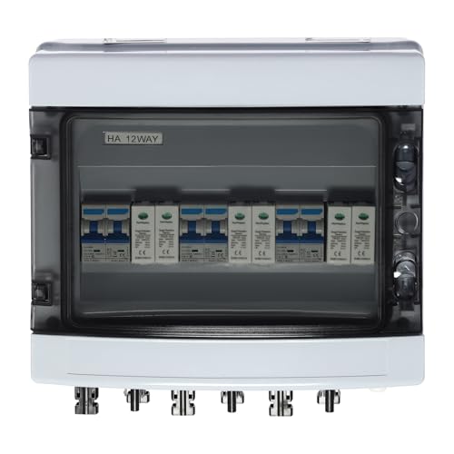 KANBCNG Solar PV Anschlusskasten Photovoltaik DC Überspannungsschutz PV Anlage DC 1000V PV Combiner Box Maximalen Stromausgang 40A für Ausgangsschutz von Outdoor-Solarmodulen Wohnmobilen von KANBCNG