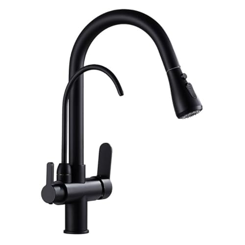 KANBUN 3 -Wege -Küchenhahn mit Wasserfilter, 360 ° rotierender Mischhahn, 2 Sprühmodi, Ausziehen von Design, schwarzer Waschbecken für moderne Küchen KANBUN 3 -Wege -Küchenhahn mit Wasserfilter, 360 ° rotierender Mischhahn, 2 Sprühmodi, Ausziehen von Design, schwarzer Waschbecken für moderne Küchen von KANBUN