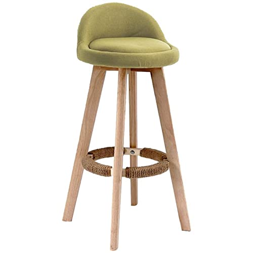 KANBUN 360 ° rotierende Massive Holzstange moderner Stuhlbaumwäschessitzkissen und handgefertigtes Hanfseilschemel (Größe: 70 cm, Farbe: Gelb) von KANBUN