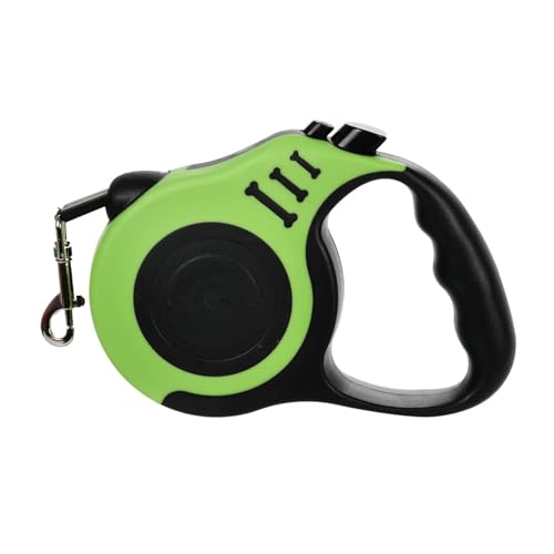KANBUN 3m 5m Hunde -Leine -Blei für kleine mittelgroße Hunde Katzen automatisch einziehbare Starke Nylon -Welpen -Traktionsseilvorräte (Grün, 5m) von KANBUN
