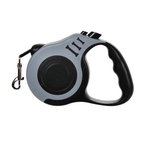 KANBUN 3m 5m Hunde -Leine -Blei für kleine mittelgroße Hunde Katzen automatisch einziehbarer starker Nylon -Welpen -Traktionsseil Vorräte (Grau, 5m) von KANBUN