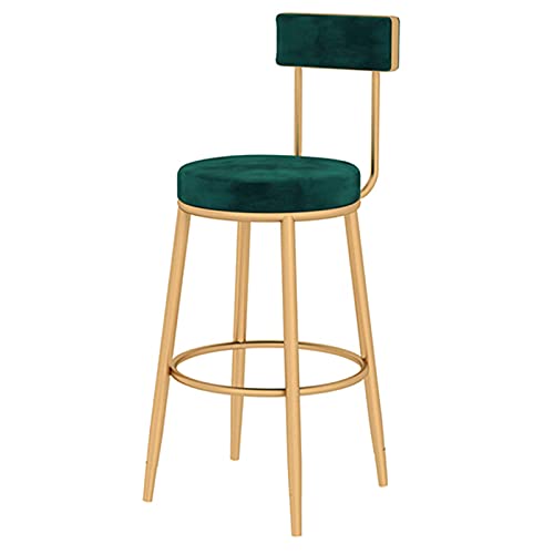 KANBUN Einfach mit weichem Samtpad und runden Formfußstützen Moderne goldene Bein -Esstuhlstuhl, sitzende Höhe 75 cm (Farbe: Grün) von KANBUN