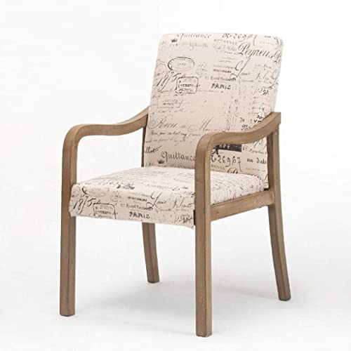 KANBUN Esszimmerstühle hölzerne ESS-/Seitenstühle mit Arm, zeitgenössischer Stoff gepolsterte Freizeit -Gastempfangstuhl (Farbe: E) von KANBUN